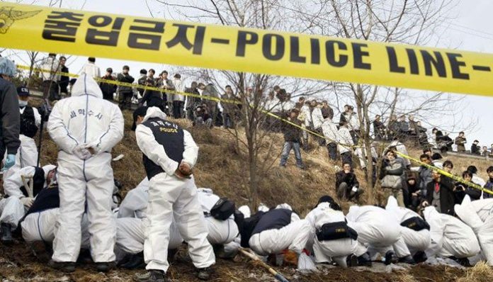 More than two million police officers were mobilised to try to identify the individual who raped and murdered women in rural parts of Hwaseong, south of Seoul. Photo: AFP