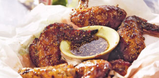 Recipe: Chicken wings with sweet and spicy plum chutney