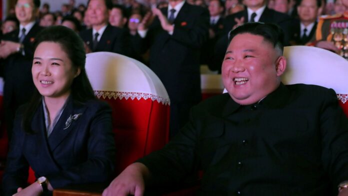 Ri Sol Ju was pictured with her husband