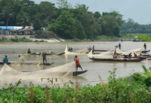 6,300 metres of illegal nets seized from Halda River