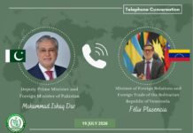 DPM/FM Dar, FM Venezuela resolve to further strengthen bilateral ties