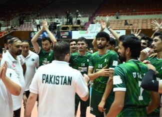 Pakistan remains unbeaten in Men’s Volleyball C’ship, qualifies for semis