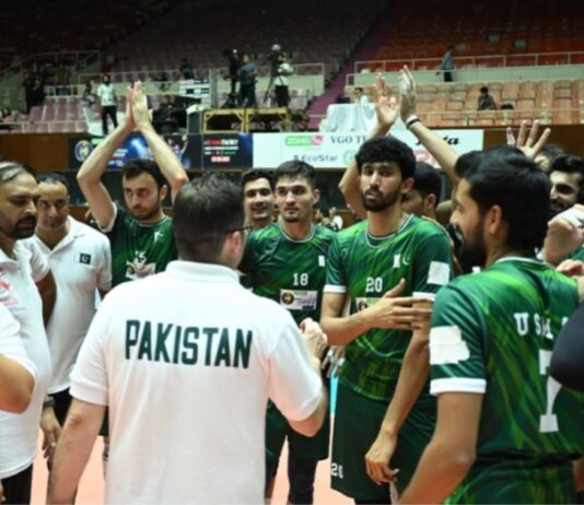 Pakistan remains unbeaten in Men’s Volleyball C’ship, qualifies for semis